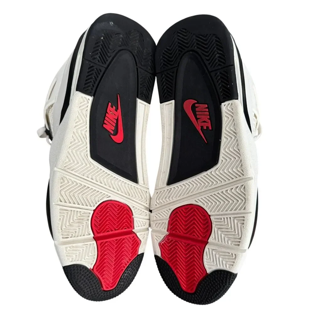 Nike Air Jordan 4 Retro OG FC Shoes Sail Black Univ Red IM4002-100 Mens 11.5